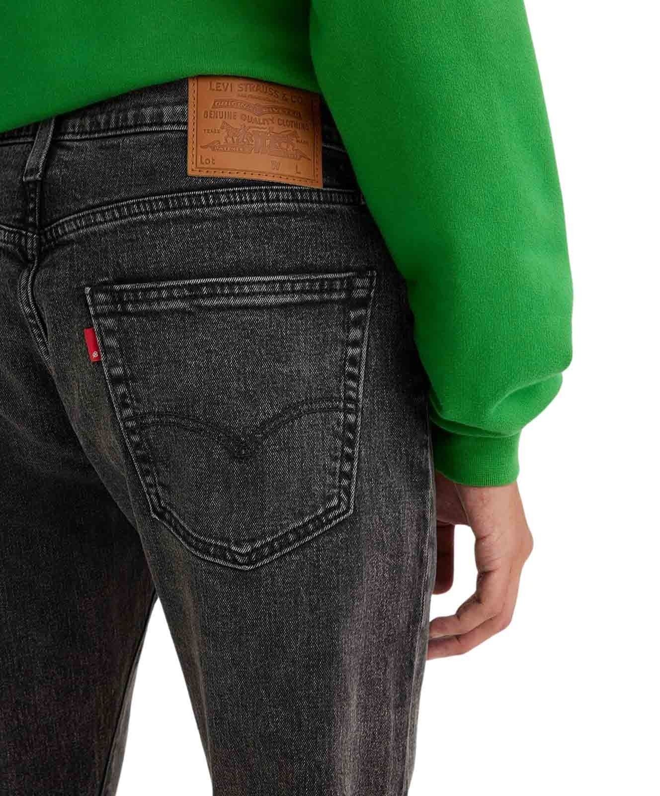 Herren Jeans 502 von Levis in Dark Black Worn In