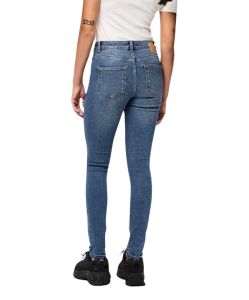 Damen Jeans Dana von Pieces in Medium Blue 