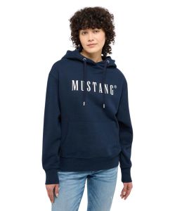 Mustang Hoodie Margo in Dunkelblau mit Logo