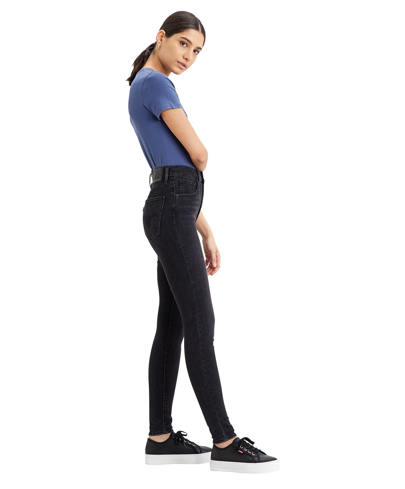 Damen Jeans Mile High von Levis in Black Ground
