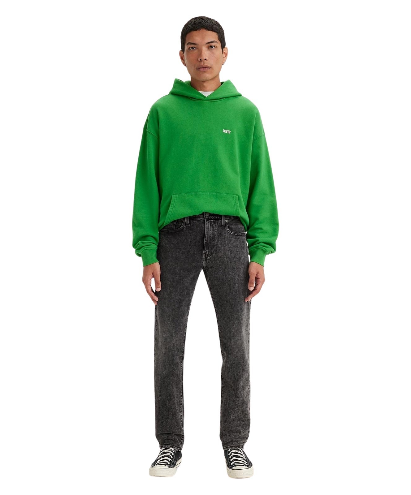 Herren Jeans 502 von Levis in Dark Black Worn In