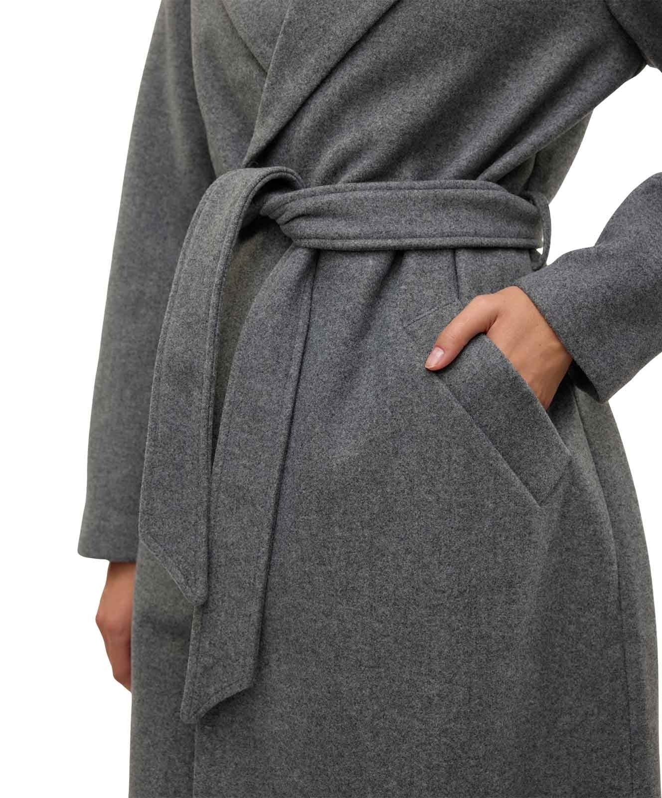 Damen Jacke Fortuneaya Long Coat von Vero Moda in Medium Grey Melange