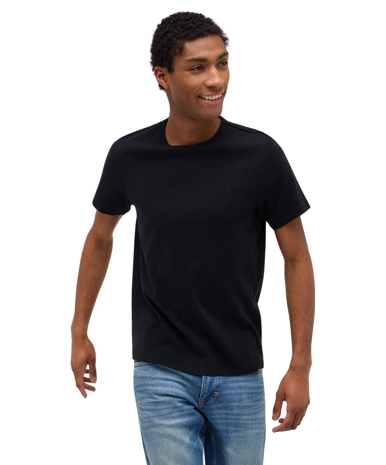 Herren Shirt Allen C Basic von Mustang in Black