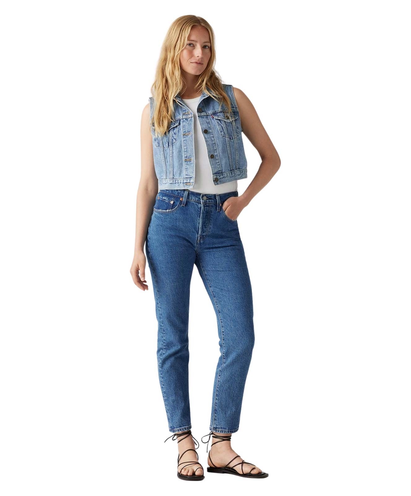 Damen Jeans 501 Crop von Levis in Jazz Pop