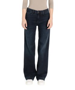 Mac Dream Wide Leg Jeans in dunkelblauer-Wachung