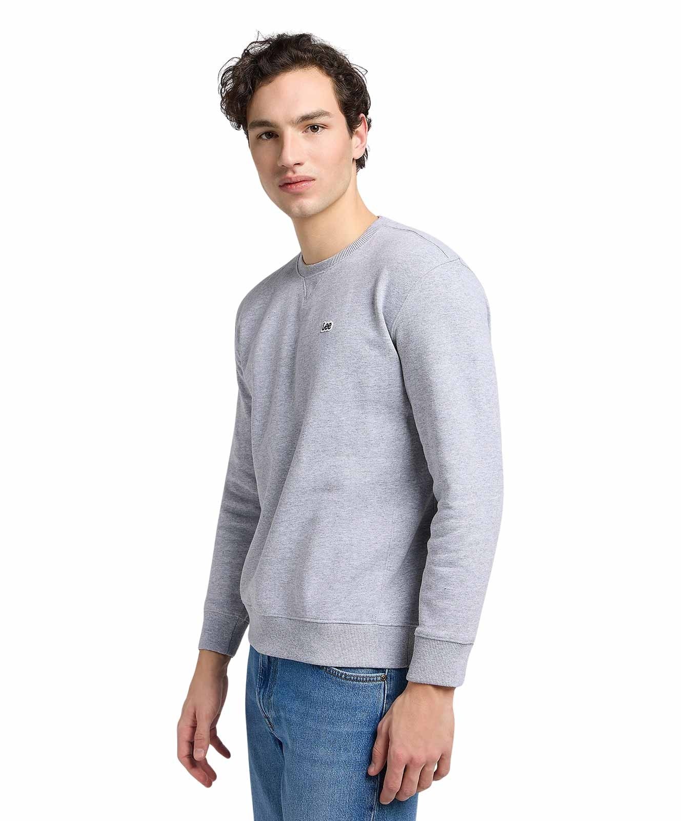 Herren Pullover Patch Crew von Lee in Grey Mele