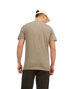 Jack & Jones T-Shirt mit Splitneck in Crockery