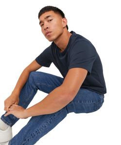 Jack & Jones T-Shirt in Dunkelblau mit klassischem Rundhals