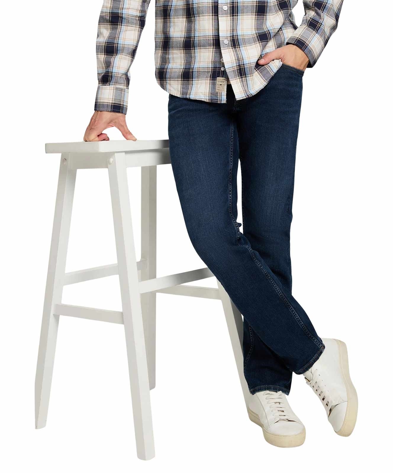 Herren Jeans Damien von Cross in Mid Blue