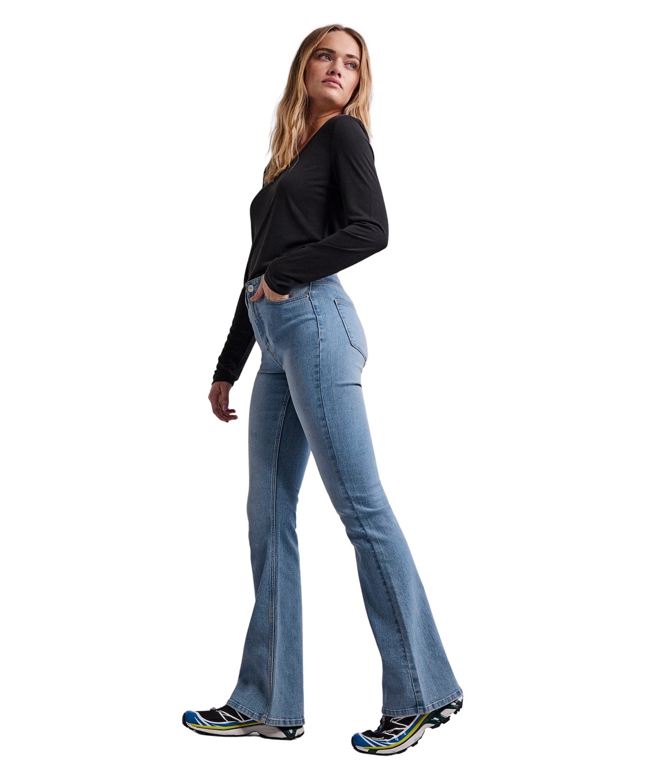 Damen Jeans Peggy von Pieces in Light Blue