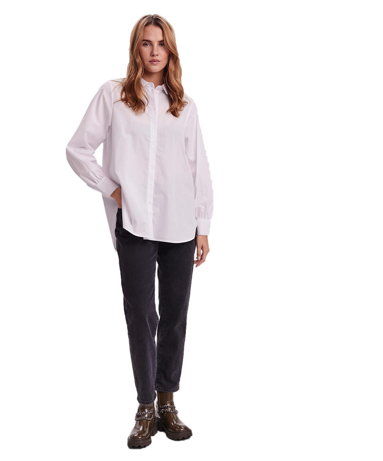 Damen Bluse Ivar Ls  von Vero Moda in Bright White