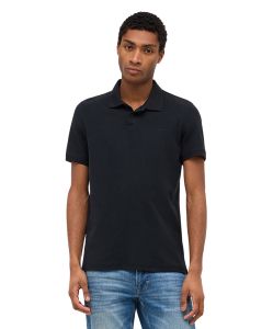 Mustang Poloshirt Palco schwarzes Baumwollhemd für Herren
