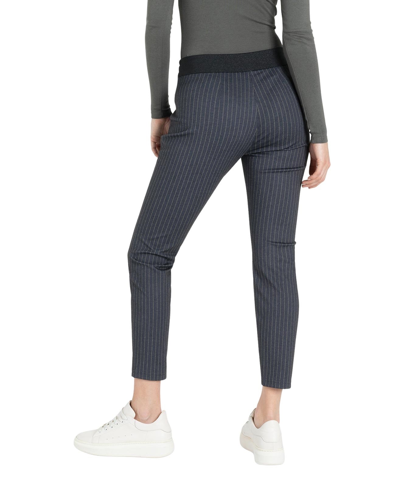 Damen Hose Easy Smart von MAC in Night Blue Stripes