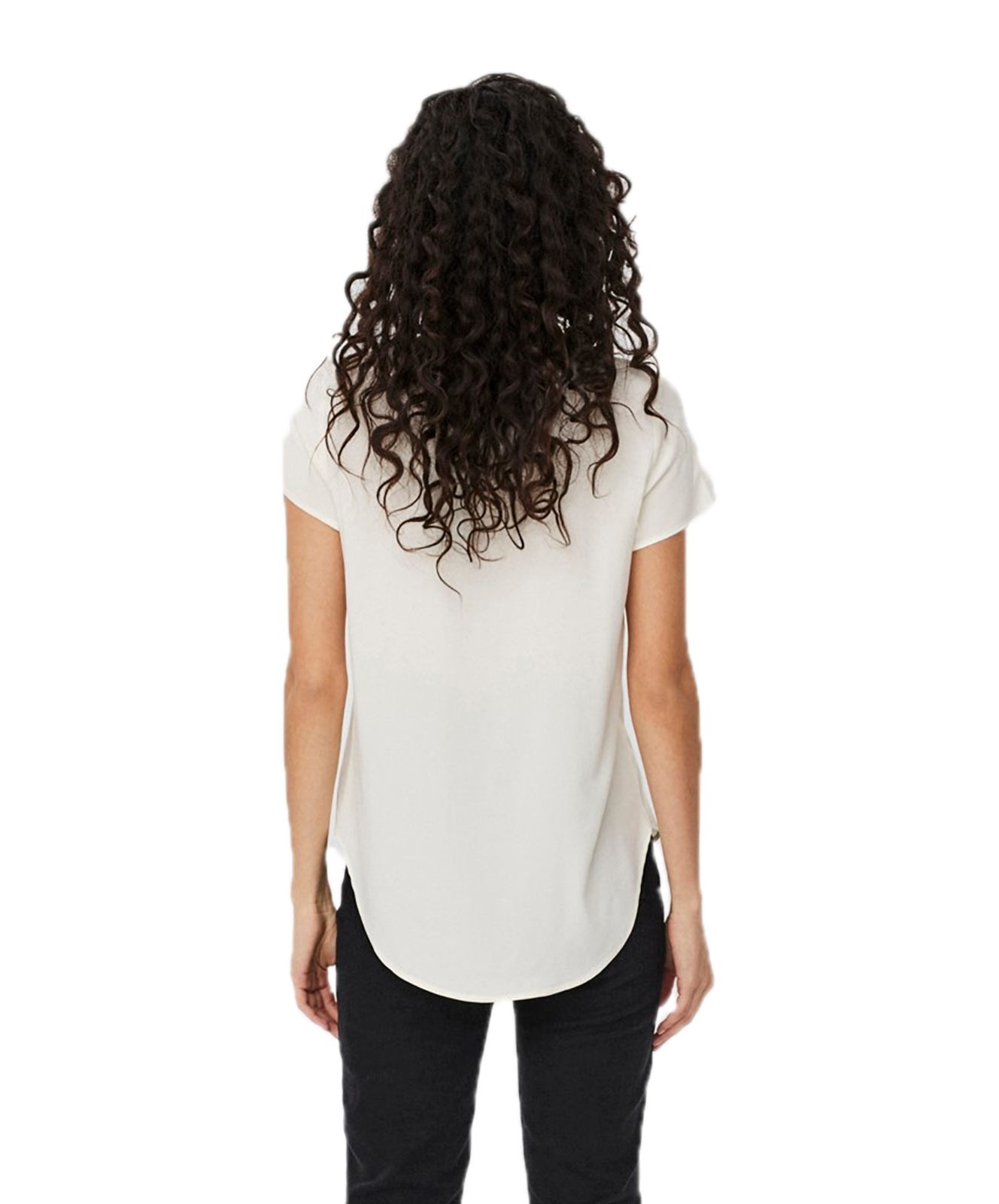 Damen Shirt Becca Plain von Vero Moda in Snow White
