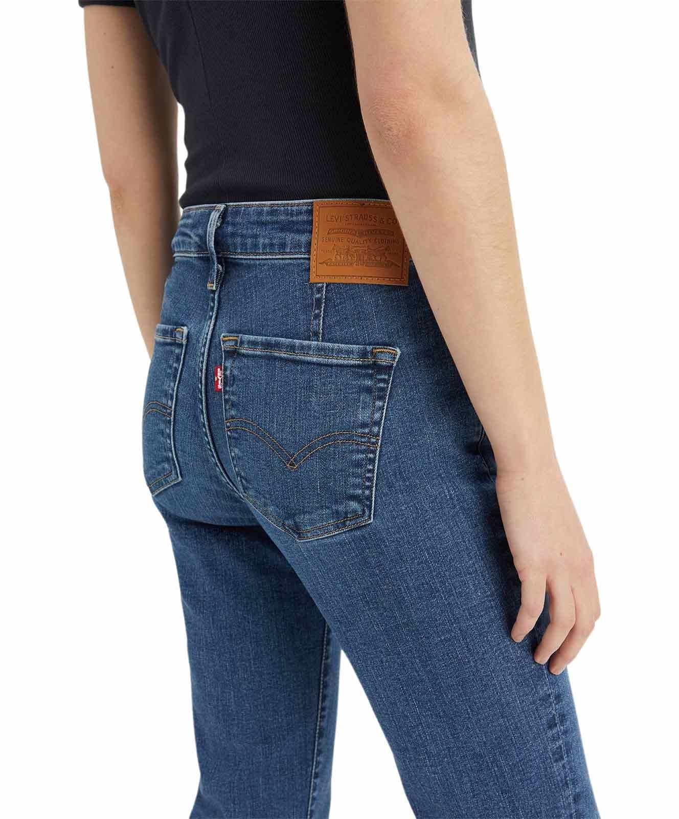 Damen Jeans 712 Slim von Levis in Blue Wave Mid