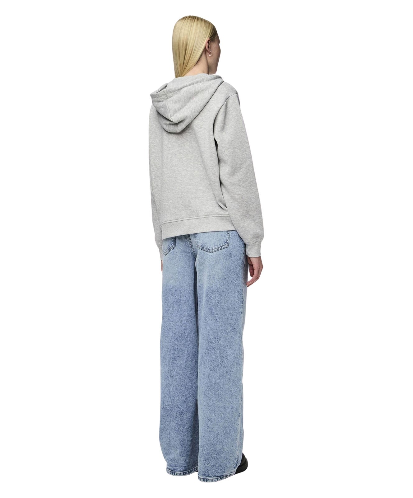 Damen Pullover Chilli Zip von Pieces in Light Grey Melange