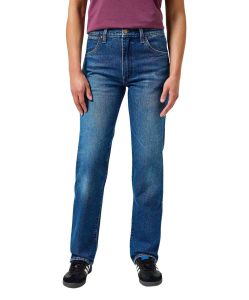 Wrangler Straight Fit Jeans blauer Sunset-Waschung