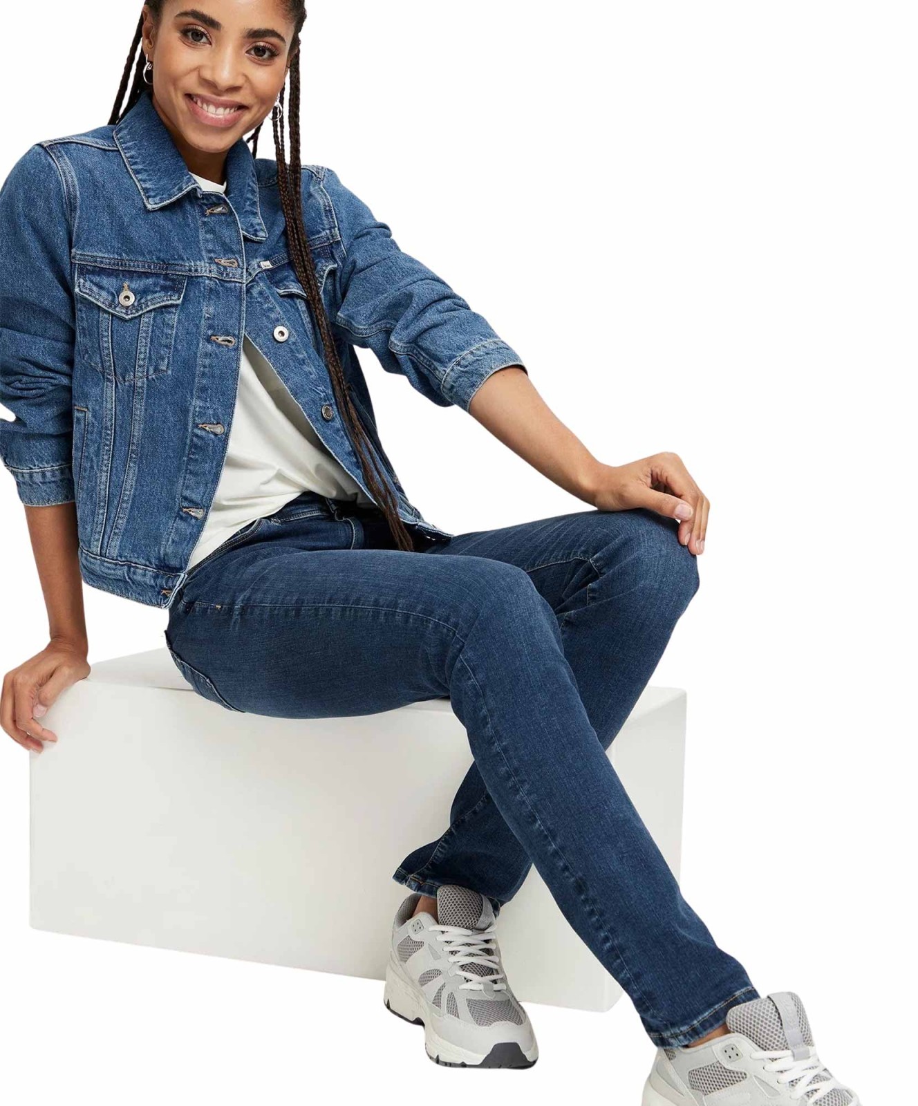 Damen Jeans Anya von Cross in Dark Blue