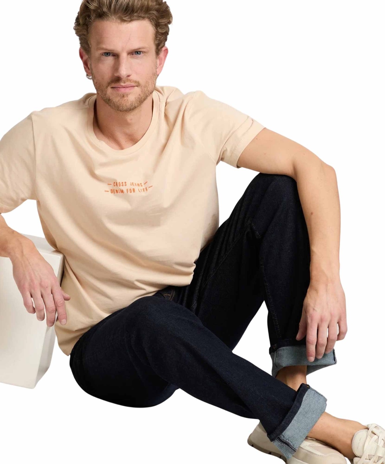 Herren Jeans Damien von Cross in Rinse