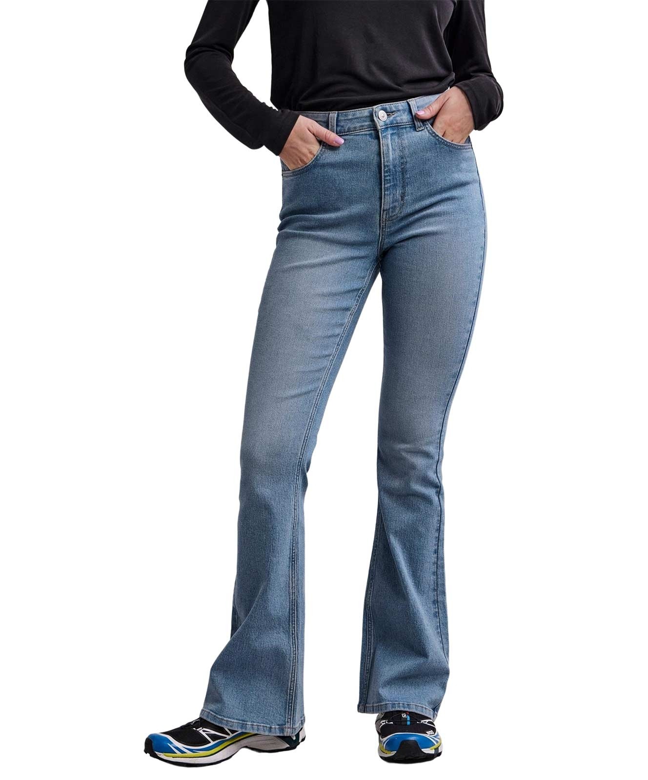 Damen Jeans Peggy von Pieces in Light Blue