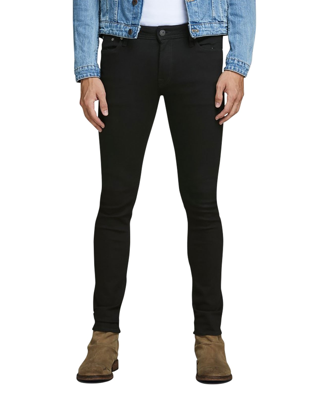 Herren Jeans Liam von Jack & Jones in Black Denim