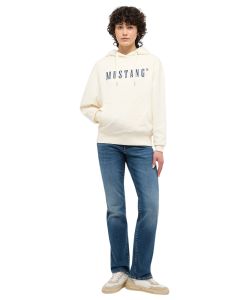 Mustang Hoodie Margo in Weiß mit Logo