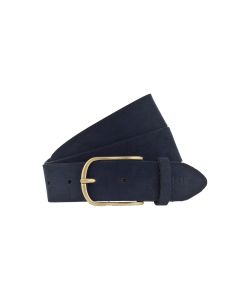 Mustang Gürtel aus Velourleder in Dunkelblau