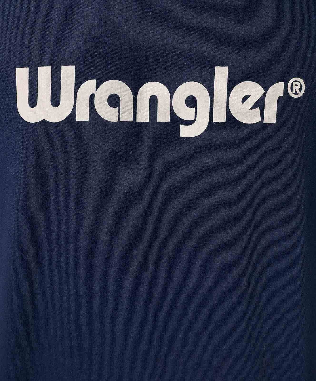 Herren Shirt Frame Logo Tee von Wrangler in Navy