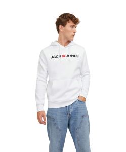 Jack & Jones Hoodie mit Logo in weiß aus Sweatstoff