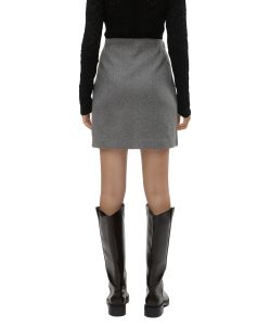 Vero Moda Minirock in Grau mit Seitentaschen