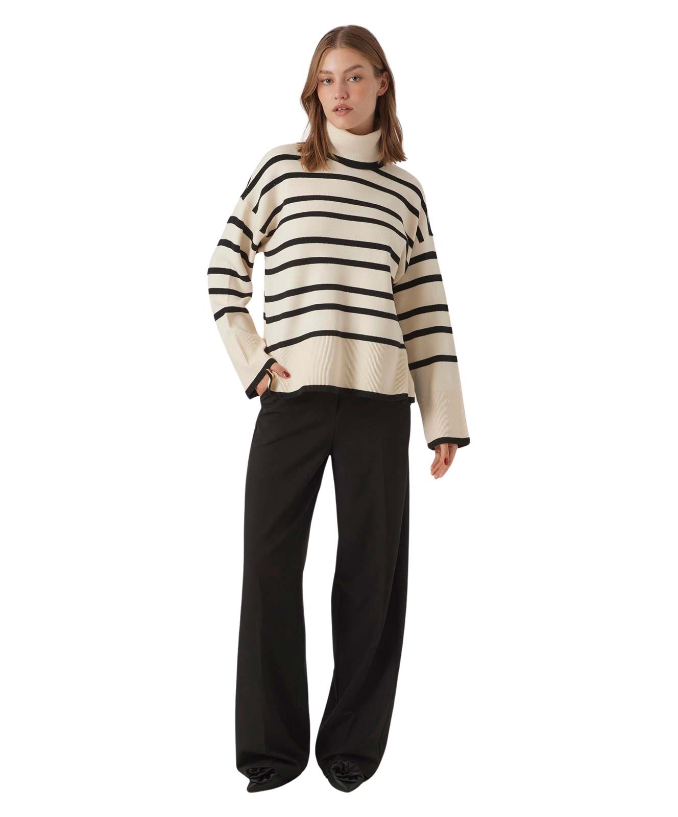 Damen Pullover Saba Rollneck von Vero Moda in Birch Black