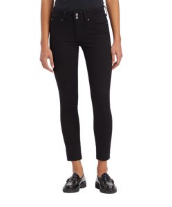 Levi's 711 Skinny Jeans mit Doppelknopf in Schwarz