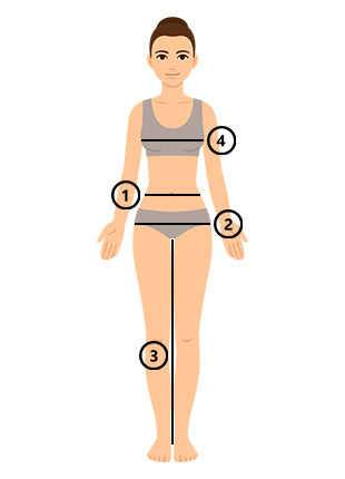 Masstabelle für Damen